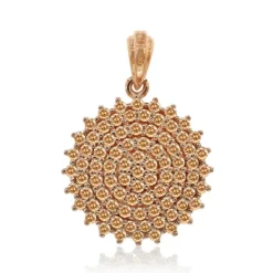 SI1 Argyle-Rose de France-Brillant-Goldanhänger