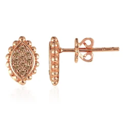 SI1 Argyle-Rose de France-Brillant-Goldohrringe