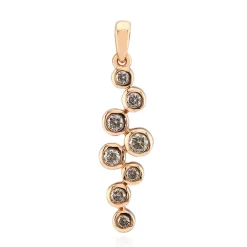 SI1 Argyle-Rose de France-Brillant-Goldanhänger