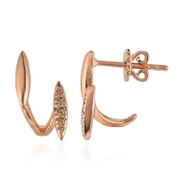 SI1 Argyle-Rose de France-Brillant-Goldohrringe