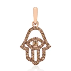 SI1 Argyle-Rose de France-Brillant-Goldanhänger