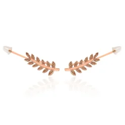 SI1 Argyle-Rose de France-Brillant-Goldohrringe