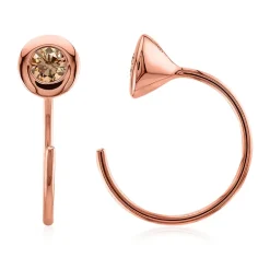 SI1 Argyle-Rose de France-Brillant-Silberohrringe