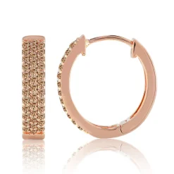 SI1 Argyle-Rose de France-Brillant-Goldohrringe