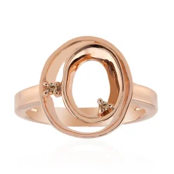 SI1 Argyle-Rose de France-Brillant-Silberring