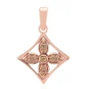 SI1 Argyle-Rose de France-Brillant-Goldanhänger