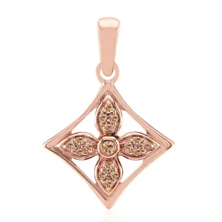 SI1 Argyle-Rose de France-Brillant-Goldanhänger