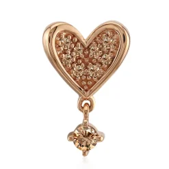 SI1 Argyle-Rose de France-Brillant-Goldanhänger