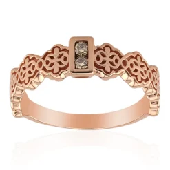 SI1 Argyle-Rose de France-Brillant-Silberring