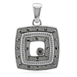 SI1 Argyle-Rose de France-Brillant-Silberanhänger (Annette classic)