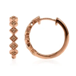 SI1 Argyle-Rose de France-Brillant-Goldohrringe