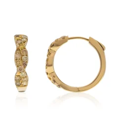 SI2 Fancy-Brillant-Goldohrringe (CIRARI)