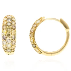 SI2 Fancy-Brillant-Goldohrringe (CIRARI)