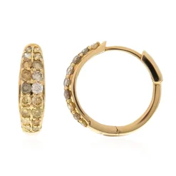 SI2 Fancy-Brillant-Goldohrringe (CIRARI)