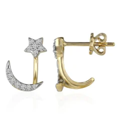 SI1 (G) Brillant-Goldohrringe