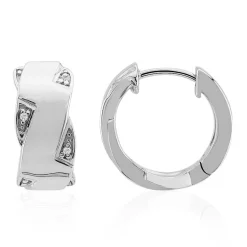 SI1 (G) Brillant-Silberohrringe