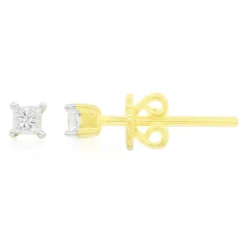 SI1 (G) Diamant-Goldohrringe