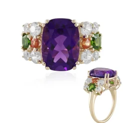 Sibirischer Amethyst-Goldring (Adela Gold)