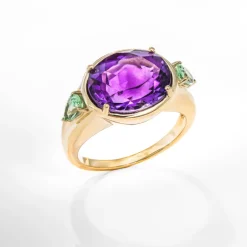 Sibirischer Amethyst-Goldring (Adela Gold)
