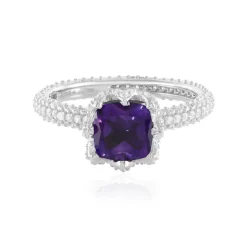 Sibirischer Amethyst-Silberring (de Melo)