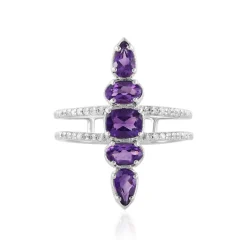 Sibirischer Amethyst-Silberring