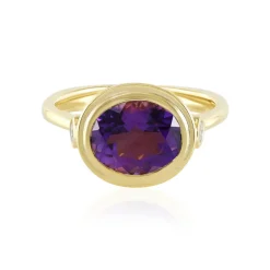 Sibirischer Amethyst-Silberring (Adela Silber)