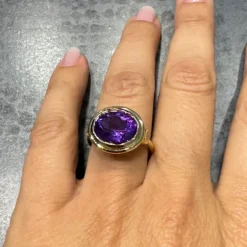 Sibirischer Amethyst-Silberring (Adela Silber)