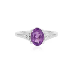 Sibirischer Amethyst-Silberring