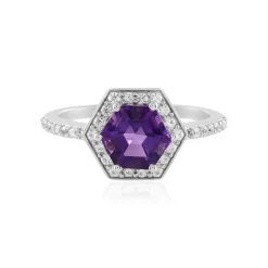 Sibirischer Amethyst-Silberring