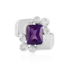 Sibirischer Amethyst-Silberring (de Melo)