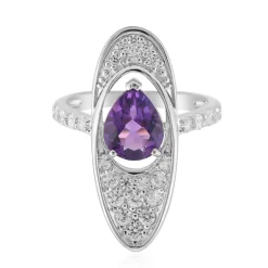 Sibirischer Amethyst-Silberring