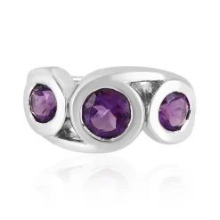 Sibirischer Amethyst-Silberring
