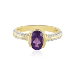 Sibirischer Amethyst-Silberring