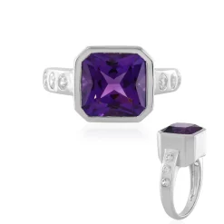Sibirischer Amethyst-Silberring