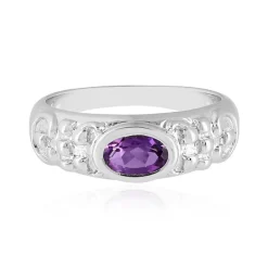 Sibirischer Amethyst-Silberring