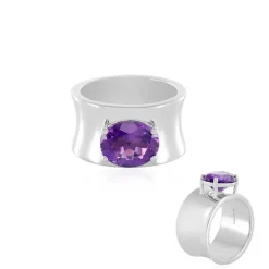 Sibirischer Amethyst-Silberring