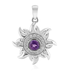 Sibirischer Amethyst-Silberanhänger