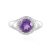 Sibirischer Amethyst-Silberring