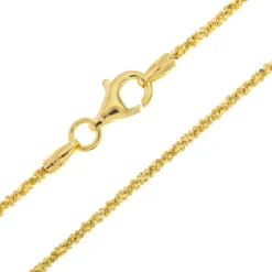 Silber-Criss-Cross-Kette - 45 cm - 2,949 g - vergoldet