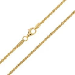 Silber-Criss-Cross-Kette - 6,9 g - 45 cm - vergoldet