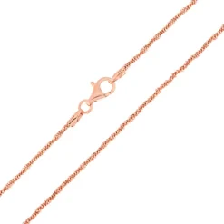 Silber-Criss-Cross-Kette - 2,98 g - 50 cm - rosévergoldet