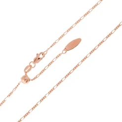 Silber-Figarokette - ca. 2,85 g - 60 cm - rosévergoldet