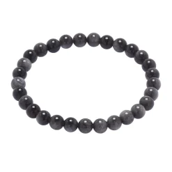 Silberglanz-Obsidian-Armband