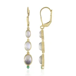 Silberner Mondstein-Silberohrringe (KM by Juwelo)