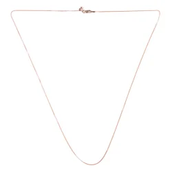 Silber-Panzerkette - 61 cm - 1,85 g - rosévergoldet