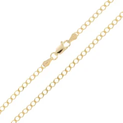 Silber-Panzerkette - 45 cm - 4,03 g - vergoldet