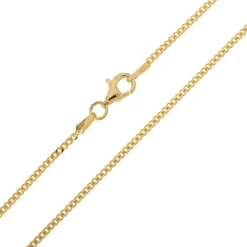 Silber-Panzerkette - 4,8 g - 45 cm - vergoldet