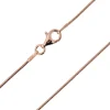 Silber-Schlangenkette - 90 cm - 6,18 g - rosévergoldet