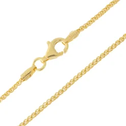 Silber-Zopfkette - 90 cm - 4,06 g - vergoldet