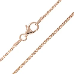 Silber-Zopfkette - 3,6 g - 50 cm - rosévergoldet